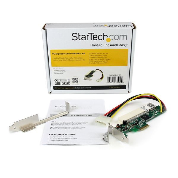 StarTech PEX1PCI1 PCI Express to PCI Adapter Card 1.0a 2.2 Windows XP Vista 7 8