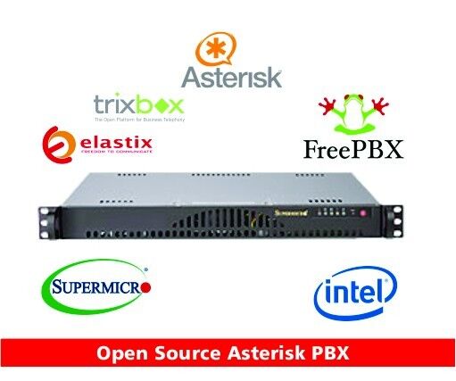 Asterisk Open Source E512-41 1U Rack VoIP PBX Expandable 2G 250G Basic