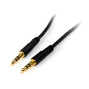 StarTech MU3MMS 3 ft Slim 3.5mm Stereo Audio Cable - M/M Mini-phone Male Stereo