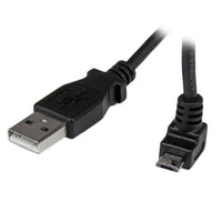 StarTech USBAUB1MU 1m Micro USB Cable - A to Up Angle Micro B USB for Cellular