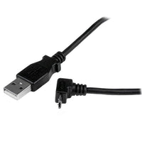 StarTech USBAUB1MU 1m Micro USB Cable - A to Up Angle Micro B USB for Cellular