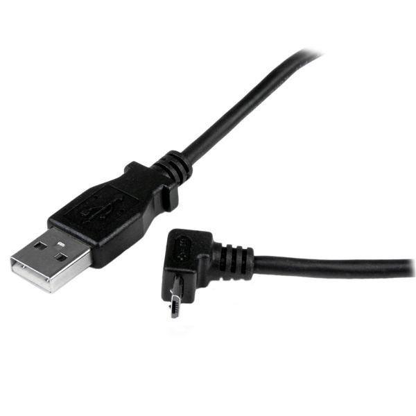 StarTech USBAUB1MU 1m Micro USB Cable - A to Up Angle Micro B USB for Cellular