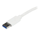 StarTech USB31000SPTW USB 3.0 to Gigabit Ethernet Adapter NIC w/ USB Port- White