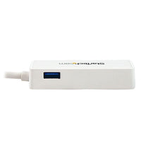 StarTech USB31000SPTW USB 3.0 to Gigabit Ethernet Adapter NIC w/ USB Port- White