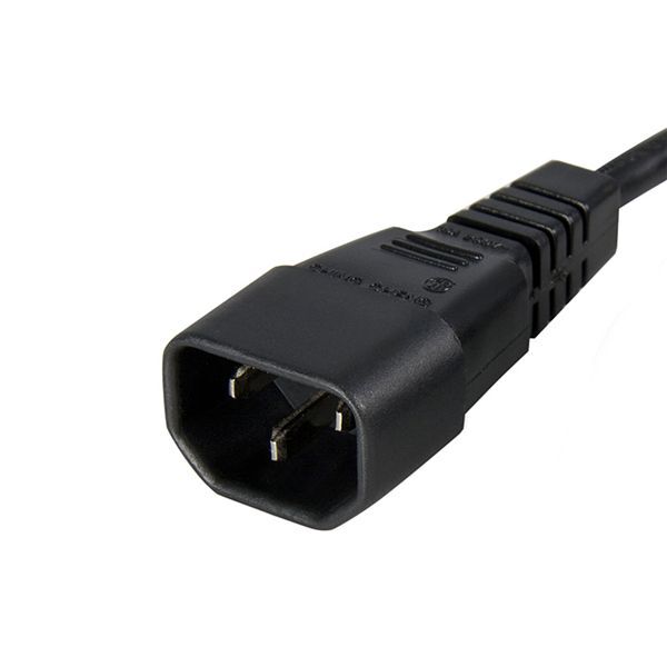 StarTech PXT1002 2 ft Standard Computer Power Cord Extension - C14 to C13 250 V
