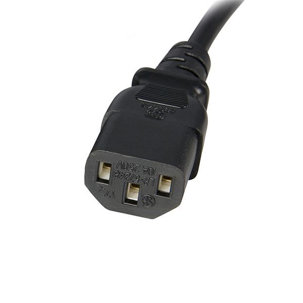 StarTech PXT1002 2 ft Standard Computer Power Cord Extension - C14 to C13 250 V