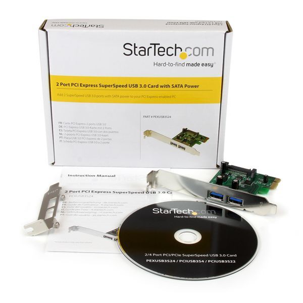StarTech PEXUSB3S24 2 Port PCI Express (PCIe) SuperSpeed USB 3.0 Card Adapter