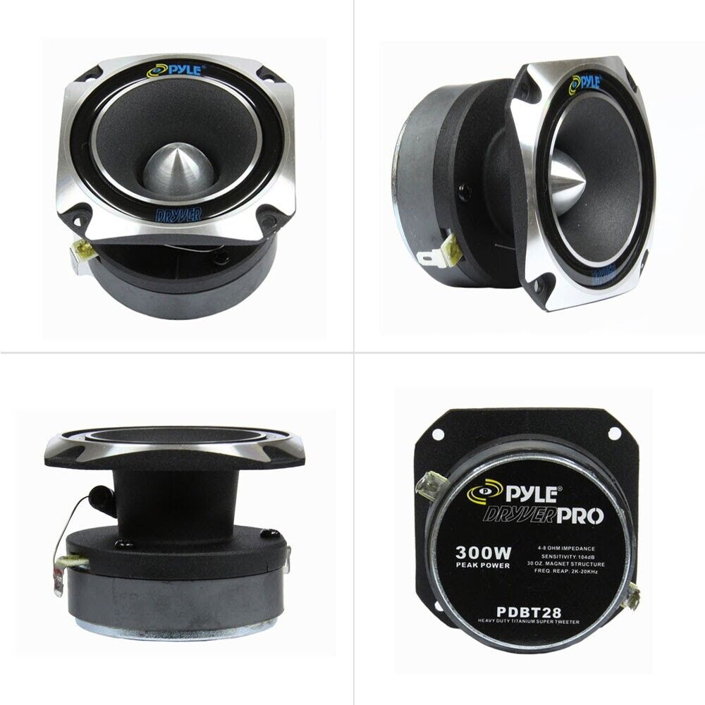 PylePro PDBT28 1'' 3.125" Heavy Duty Titanium Super Tweeter 150W 4-8 Ohm 104dB