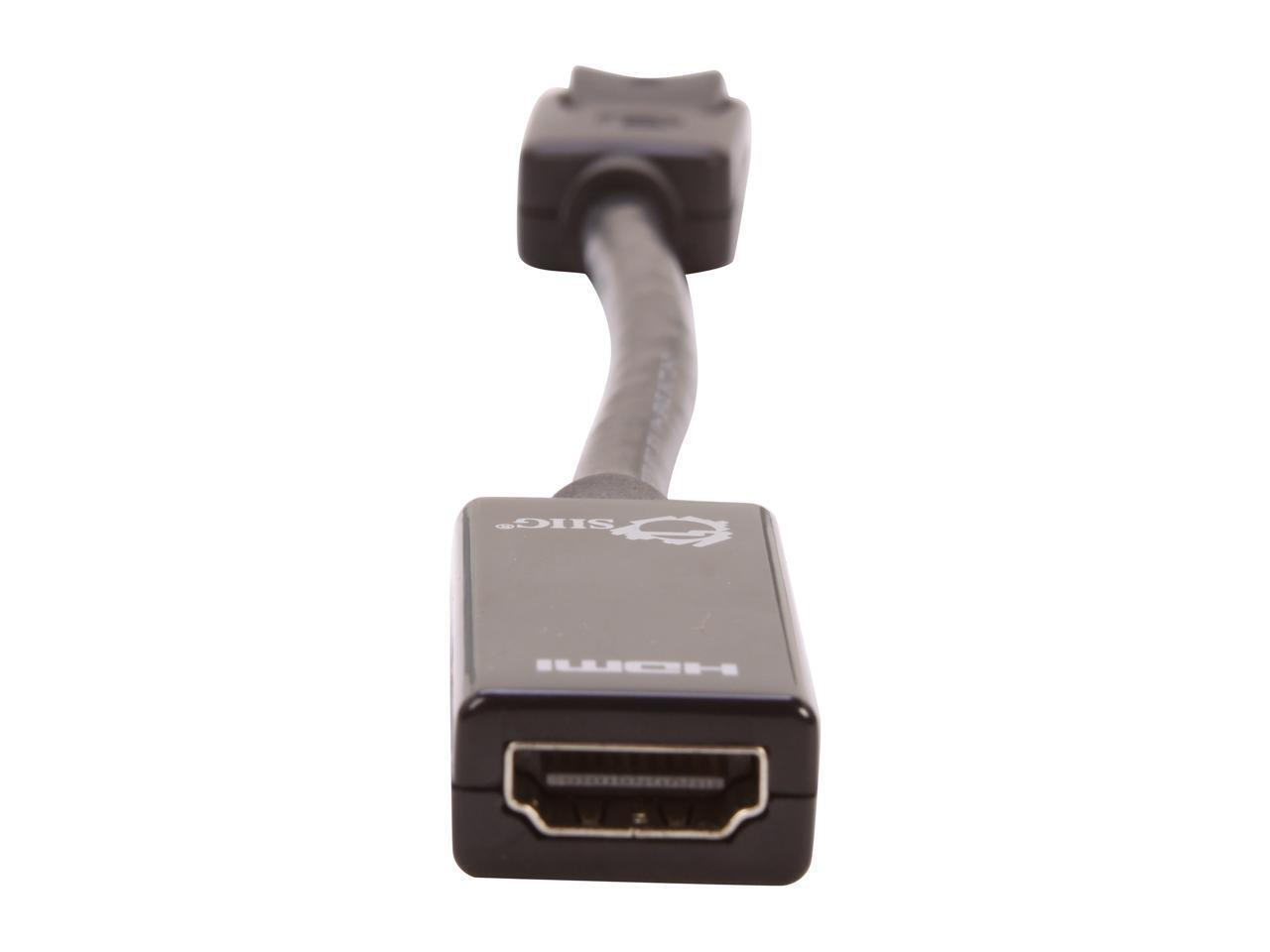 SIIG CB-DP0062-S1 DisplayPort to HDMI Adapter DisplayPort/HDMI for Audio/Video