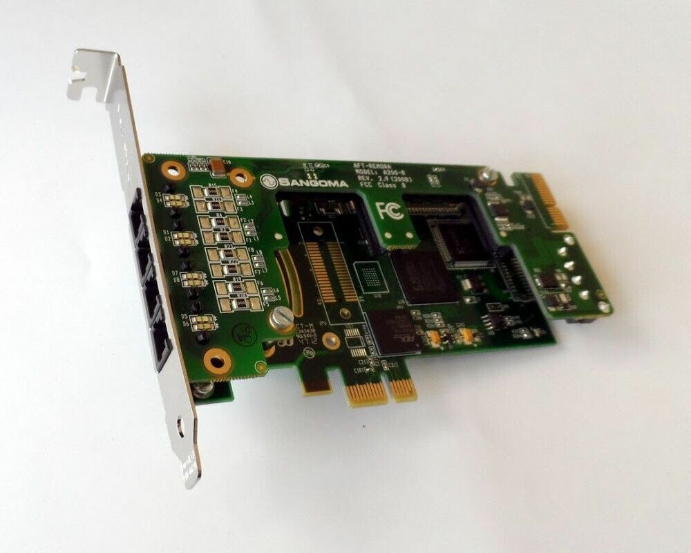 Sangoma A200BRME Base + Remora PCIE Card 0 FXS 0 FXO 0 EC