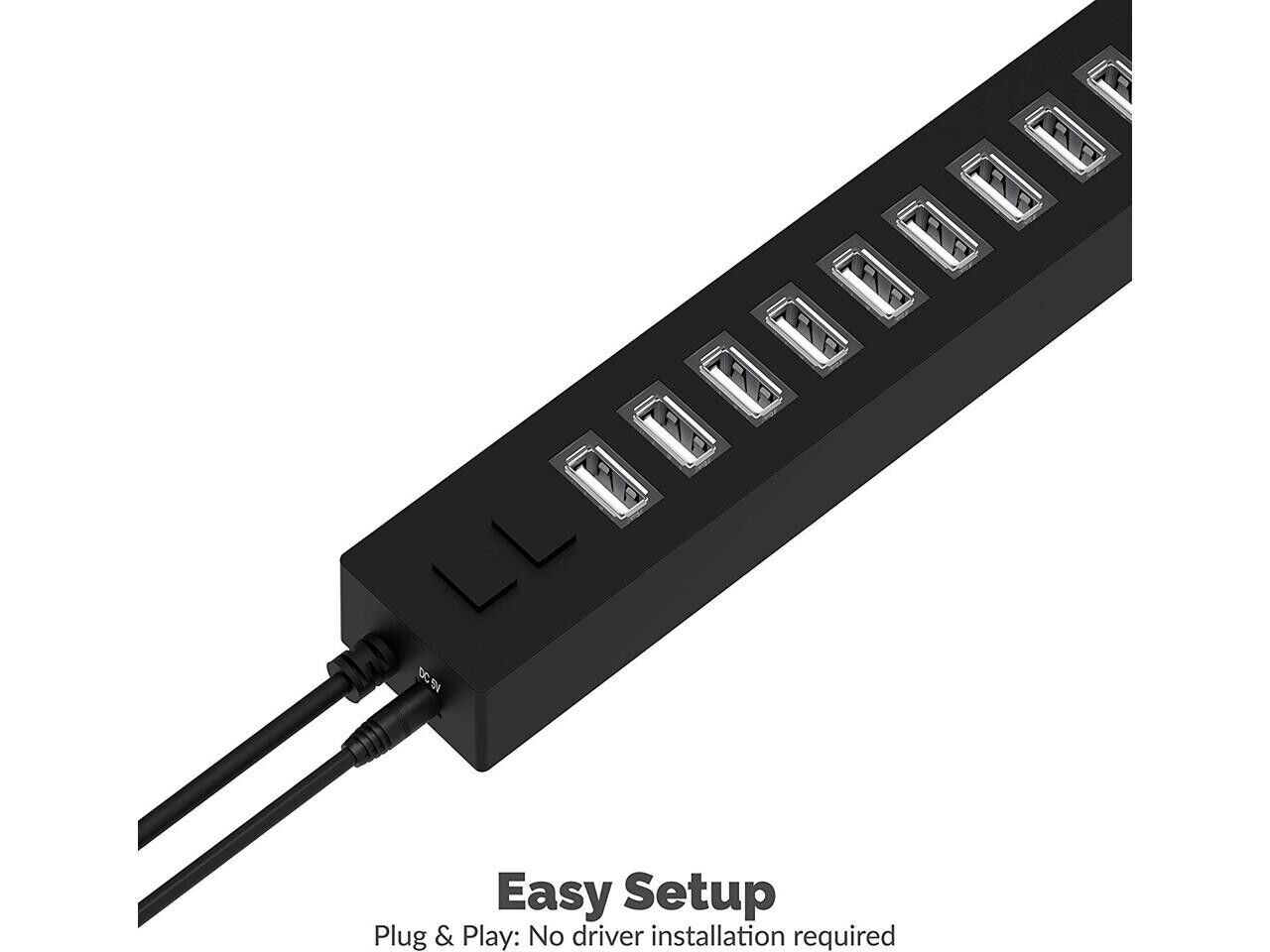 Sabrent HB-U14P 13-Port USB 2.0 Hub with Power Adapter - USB - External