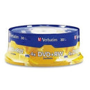 Verbatim 94834 4x DVD+RW Media 4.7GB 30 Pieces Rewritable Branded in Spindle