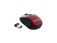 Verbatim 97540 Wireless Mini Travel Mouse Red - Radio Frequency - USB - 1600 dpi