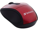 Verbatim 97540 Wireless Mini Travel Mouse Red - Radio Frequency - USB - 1600 dpi