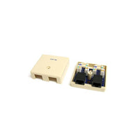 StarTech WALLBOX2IV Dual Cat 5e RJ45 Wall Jack Ivory with Keystone Jacks RJ-45