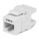 StarTech C6KEY110SWH 180 Cat 6 Keystone Jack RJ45 Ethernet Cat6 Wall Jack White