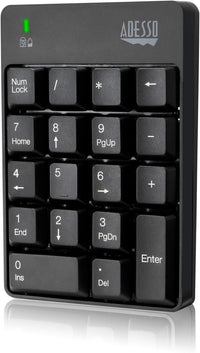 Adesso WKB-6010UB - Wireless Spill Resistant 18-Key Numeric Keypad -RF - USB