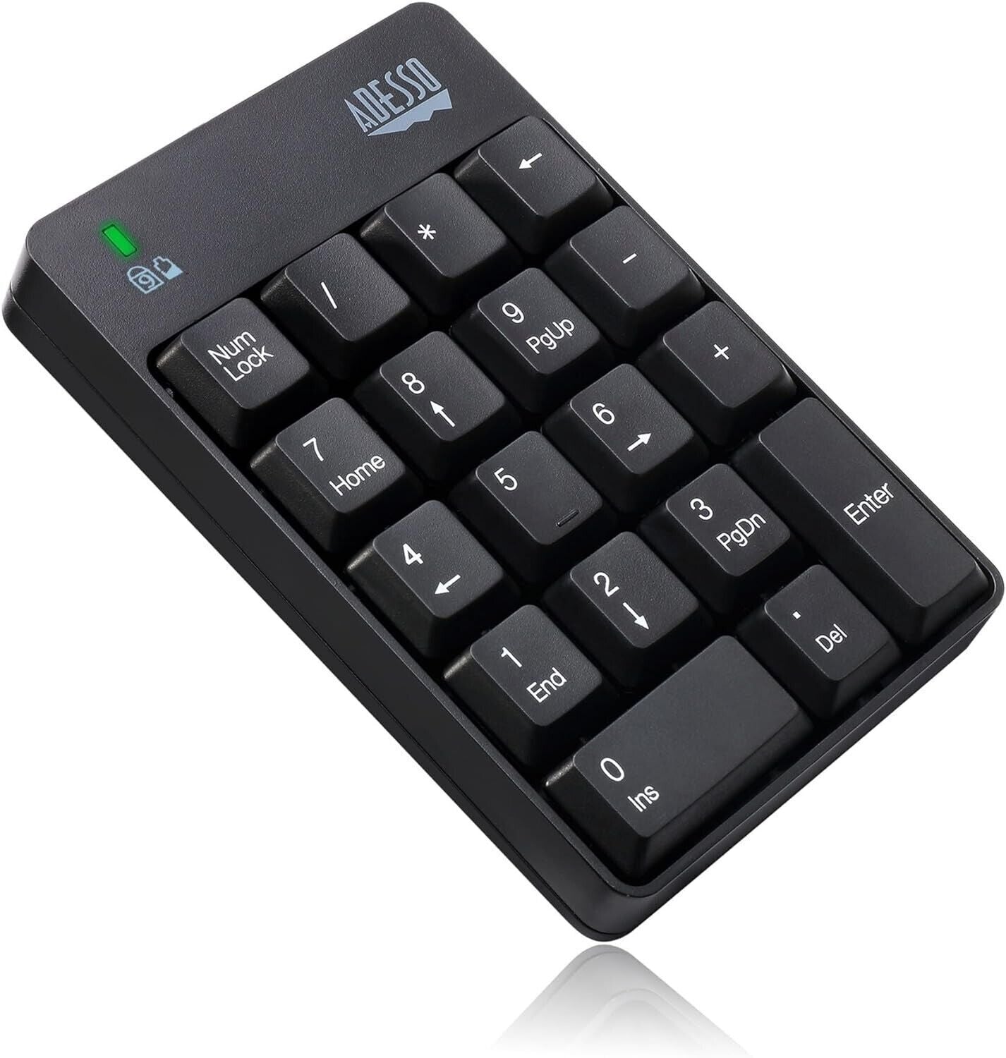 Adesso WKB-6010UB - Wireless Spill Resistant 18-Key Numeric Keypad -RF - USB