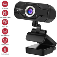 Codi A05024 Aquila HD 1080P Fixed Focus Webcam FIXED FOCUS ROTATING BLACK