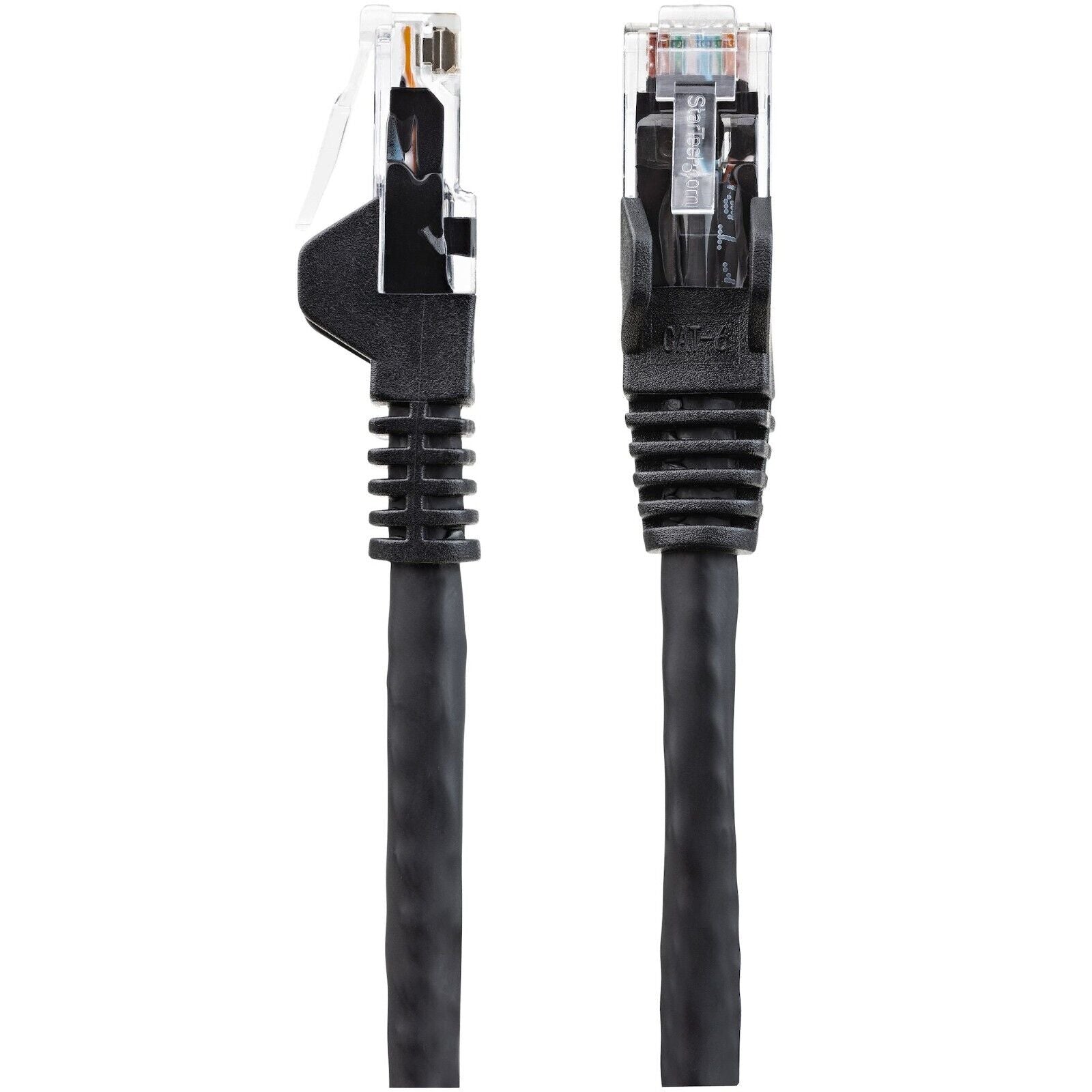 StarTech N6PATCH25BK 25ft CAT6 Ethernet Cable - Black Snagless Gigabit - 100W