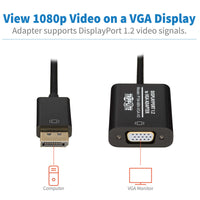 Tripp Lite P134-06N-VGA-V2 6IN DisplayPort 1.2 to VGA Adapter Active Converter