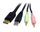 StarTech DP4N1USB6 6 ft 4-in-1 USB DisplayPort KVM Switch Cable - DisplayPort