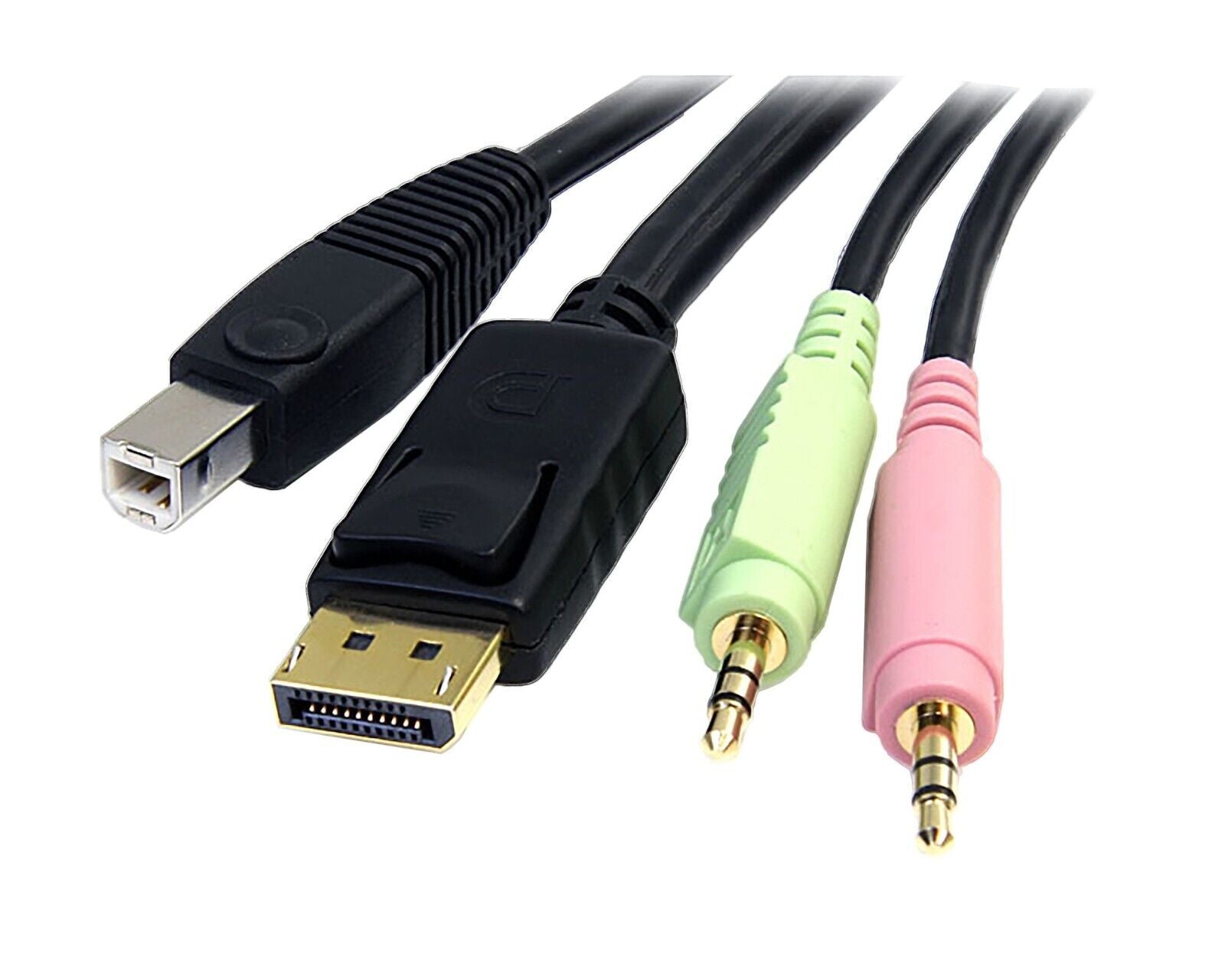 StarTech DP4N1USB6 6 ft 4-in-1 USB DisplayPort KVM Switch Cable - DisplayPort