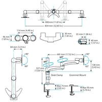 StarTech ARMDUAL Desk Mount Dual Monitor Arm - Dual Articulating Monitor Arm