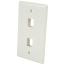 StarTech PLATE2WH Dual Outlet RJ45 Universal Wall Plate White - 2 x Socket(s)