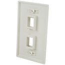 StarTech PLATE2WH Dual Outlet RJ45 Universal Wall Plate White - 2 x Socket(s)