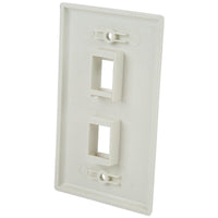 StarTech PLATE2WH Dual Outlet RJ45 Universal Wall Plate White - 2 x Socket(s)