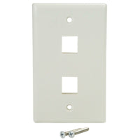 StarTech PLATE2WH Dual Outlet RJ45 Universal Wall Plate White - 2 x Socket(s)