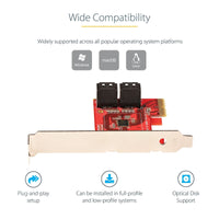 StarTech 4P6G-PCIE-SATA-CARD SATA PCIe Card, 4 Port PCIe SATA Expansion Card