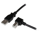 StarTech USBAB2MR 2m USB 2.0 A to Right Angle B Cable - M/M - Black