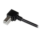 StarTech USBAB2MR 2m USB 2.0 A to Right Angle B Cable - M/M - Black