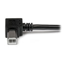 StarTech USBAB2MR 2m USB 2.0 A to Right Angle B Cable - M/M - Black