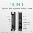 Plugable TBT3-UDZ 14-in-1 USB-C and Thunderbolt 3 Dock - Compatible with Mac and