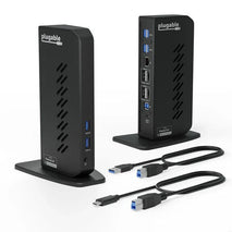 Plugable UD-6950Z USB 3 & USB-C Dual 4K Display Docking Station with Displayport