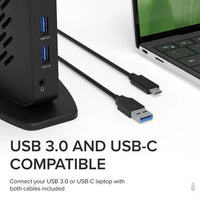 Plugable UD-6950Z USB 3 & USB-C Dual 4K Display Docking Station with Displayport