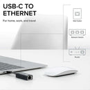 Plugable USBC-TE1000 USB C to Ethernet Adapter, Fast and Reliable Gigabit Speed