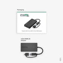 Plugable UGA-HDMI-2S HDMI/USB/USB-C Audio/Video Adapter - 1 x USB 3.0 Type A