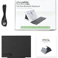 Plugable BT-KEY3XL Foldable Bluetooth Keyboard Compatible with iPad, iPhones,