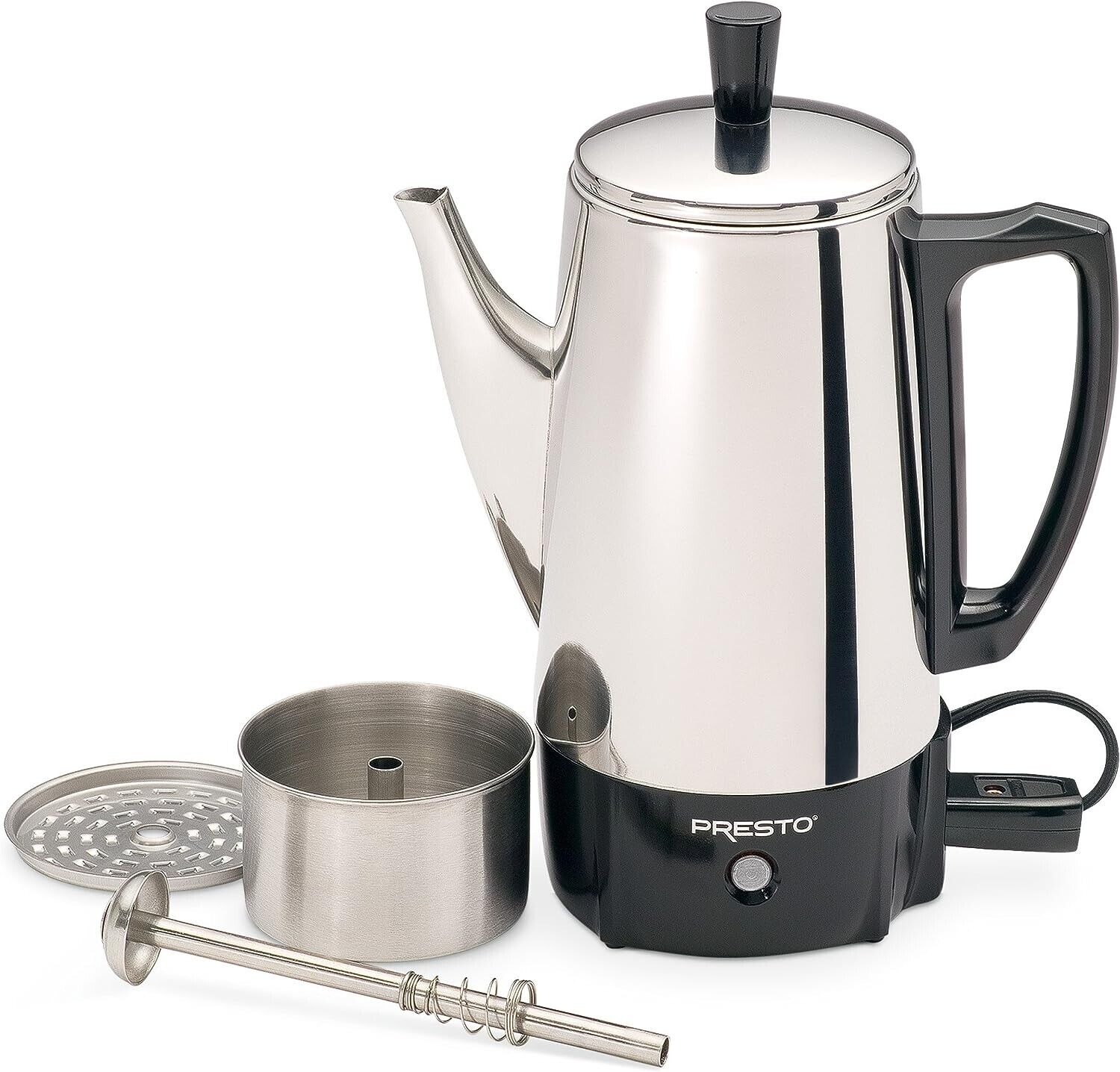 Presto 02822 Brewer - 500 W - 6 Cup(s) - Multi-serve - Stainless Steel Body