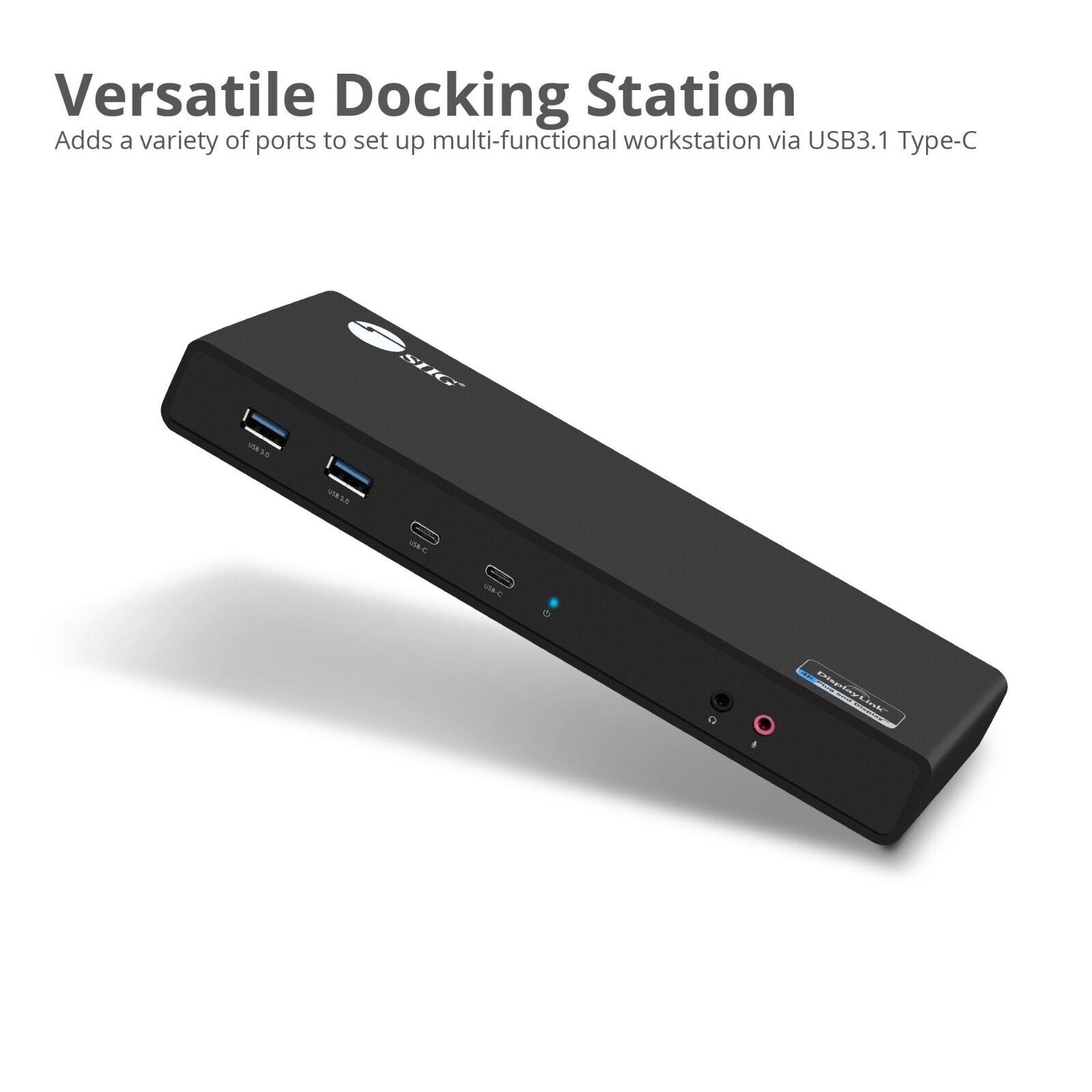 SIIG JU-DK0811-S1 USB 3.1 Type-C Dual 4K Docking Station with Power Delivery 60W