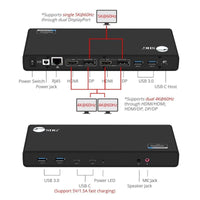 SIIG JU-DK0811-S1 USB 3.1 Type-C Dual 4K Docking Station with Power Delivery 60W