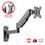 SIIG CE-MT2L12-S1 High Premium Aluminum Gas Spring Wall Mount - Single Monitor