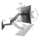 SIIG CE-MT2L12-S1 High Premium Aluminum Gas Spring Wall Mount - Single Monitor