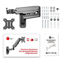 SIIG CE-MT2L12-S1 High Premium Aluminum Gas Spring Wall Mount - Single Monitor