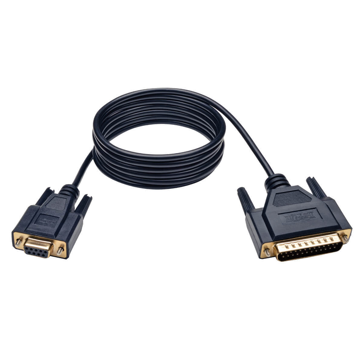 Tripp Lite P456-006 6FT Null Modem Serial RS232 Cable Adapter DB9 to BD25 FM BLK