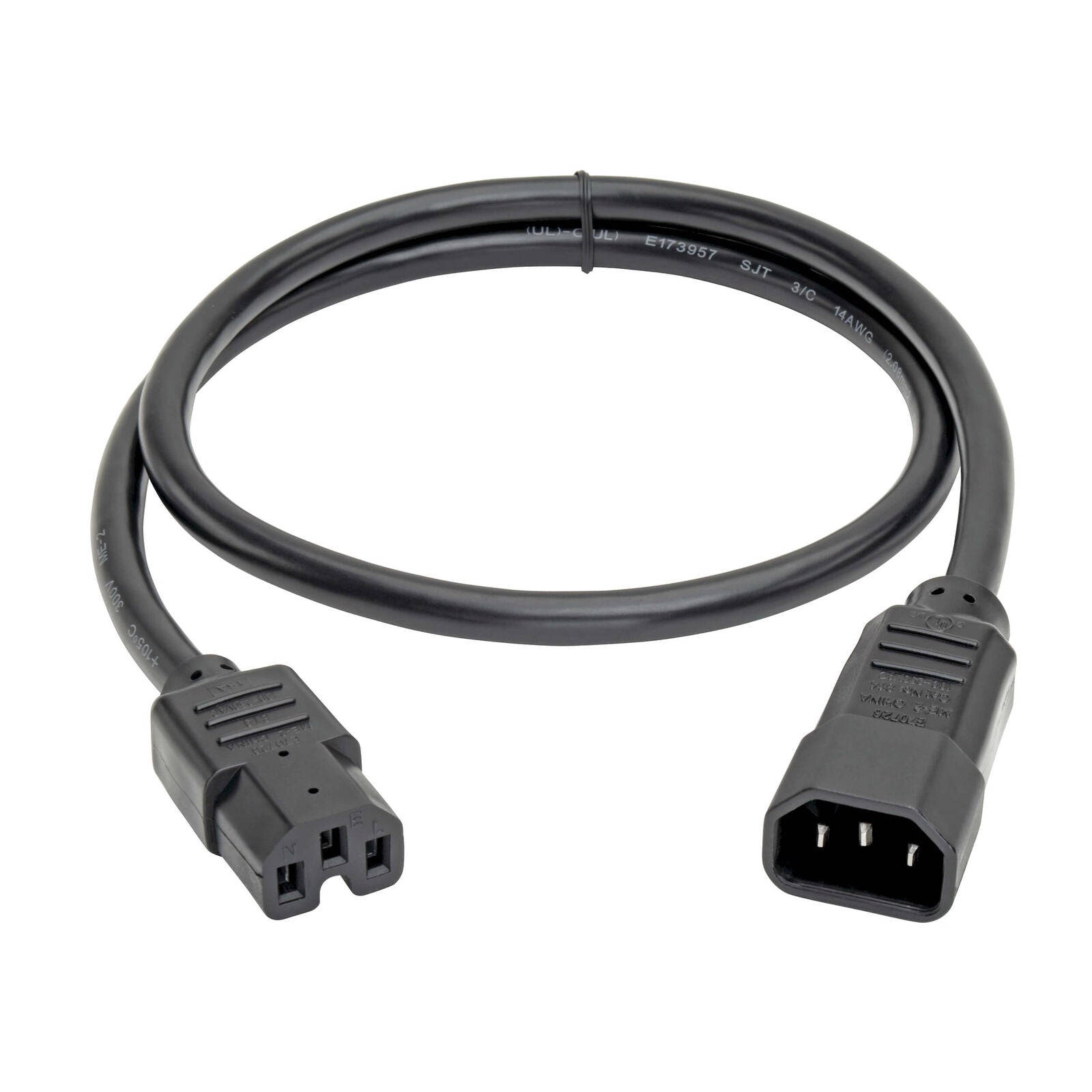 Tripp Lite P018-010 10FT Heavy Duty Computer Power Extension Cord 15A 14AWG BLK